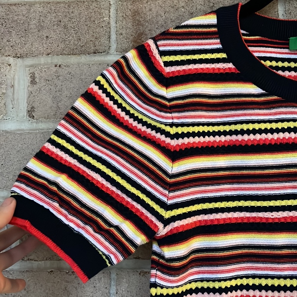 Multicolor Striped Knit Sweater Vest - Picture 3 of 8